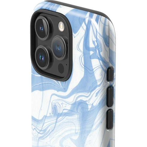 Blue Marbling iPhone 16 Pro Impact Case